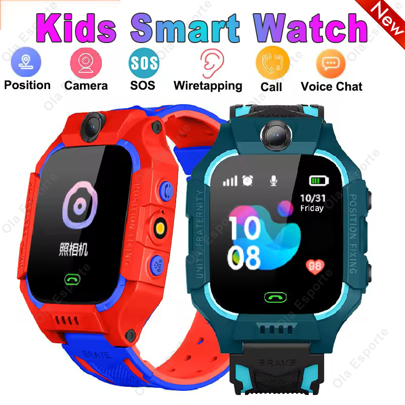 Smartwatch Watches For Kid Boy With Alarm - Relógio inteligente crianças 2g cartão sim