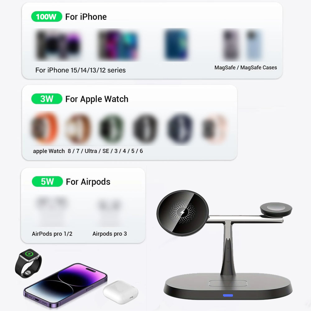 Carregador Magnético Sem Fio 3 - Smartwatch Watches Compatible With Iphone avaliação e preço