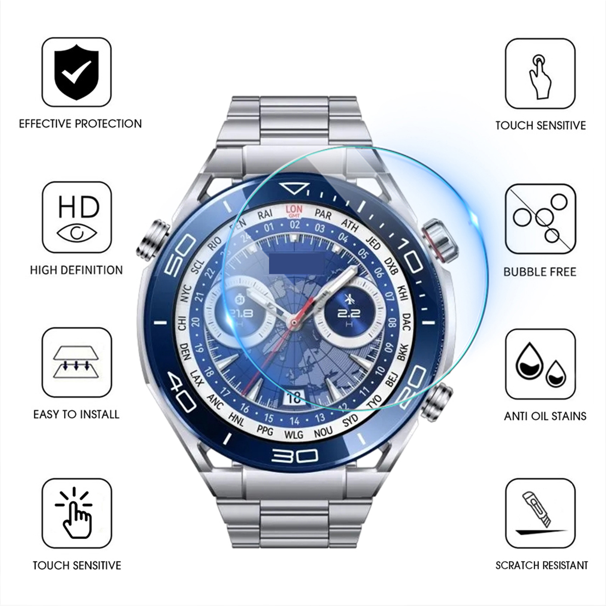 Vidro temperado para huawei wa - Smartwatch Watch Huawei avaliação e preço