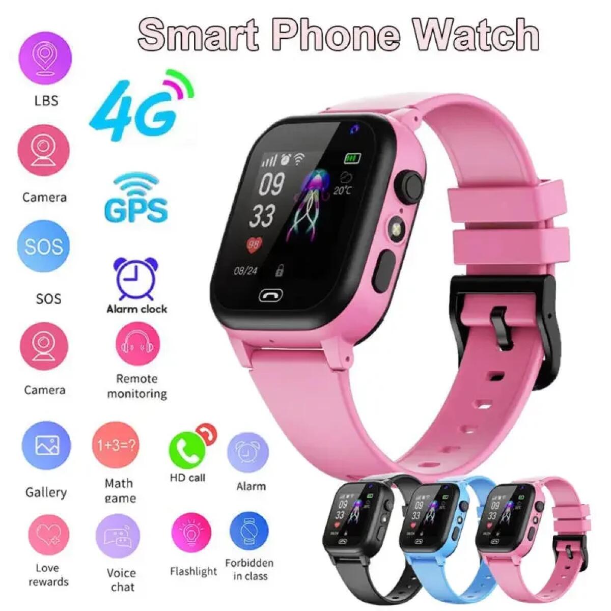 Crianças relógio inteligente 4 - Smartwatch Digital Watches For Kids avaliação e preço
