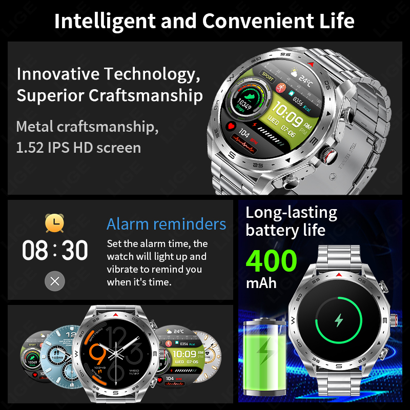 Relógio Inteligente LIGE com T - Smartwatch Noise Watches For Men avaliação e preço