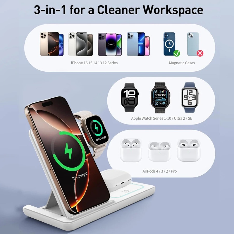 3 em 1 dobrável noite led luz  - Smartwatch Watches Compatible With Iphone avaliação e preço