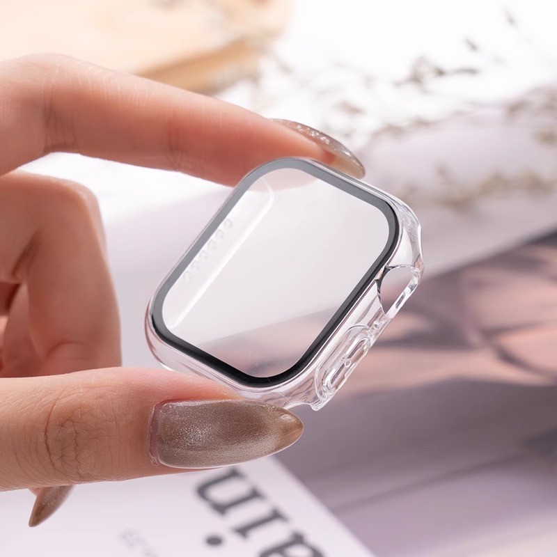 3 pacote de vidro + capa para  - Iwatch Smartwatch Series 7 avaliação e preço